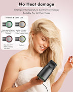 Hair Dryer, 160000 RPM Professional High Speed Ionic Blow Dryer, 500 Million Negative Ions & Heat-Control & Low Noise Hairdryer with Magnetic Diffuser for Fast Drying All Hair Types, No Heat Damage