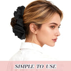 2Pcs Big Satin Scrunchies for Women, Softer Than Silk Scrunchies, Fashion No Crease Hair Ties for Thin Thick Hair,Soft Hair Bands No Damage for Girls, Ideal Gifts for Women (Set 10)