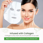 Cucumber & Aloe Sheet Face Mask - Calms & Moisturizes, Reduces Puffiness, Hydrates, Soothes, Dermatologist Tested, Cruelty Free Korean Skin Care For All Skin Types - 5 Masks