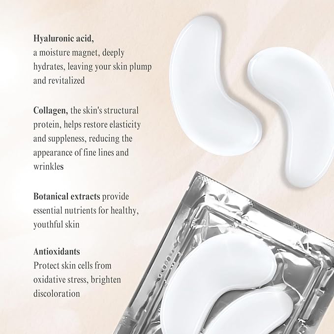 WILMA SCHUMANN Collagen Under Eye Patches, Dark Circle & Wrinkles Under Eye Mask, Pack of 5