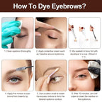 Eyelash & Eyebrow Kit, 2-In-1 Professional Lash & Brow Color Kit, Eye Brow & Eye Lash Coloring Set, Hair Color DIY Easy Use for Salon and Home 7ml Coffee/Dark Brown