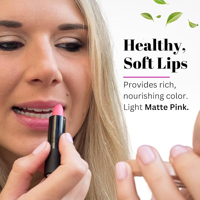 Fifth & Skin BOTANICAL Lipstick (PINK PEACH) | Made in USA | Vegan | Natural | Organic | Cruelty Free | Paraben Free | NO Lead | Moisturizing Color that's Good for your Lips!