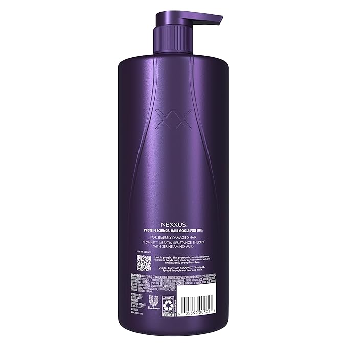 Nexxus Keraphix ProteinFusion Conditioner with Keratin Protein and Black Rice Conditioner for Damaged Hair 33.8 oz