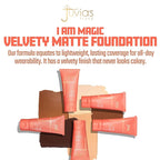 Juvia's Place I Am Magic Velvety Matte Liquid Foundation 300 - Gabon - Dark w/Neutral, Golden Undertone, Makeup Foundation Full Coverage, Lightweight, Long Wear, Velvety Matte Finish