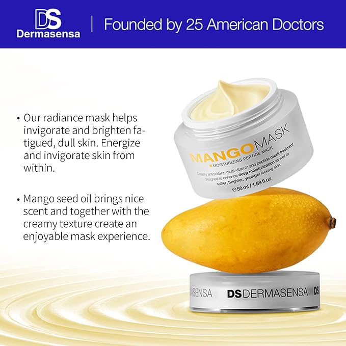 Moisturizing Peptide Mask, Brightening Rinse Off Mask with Vitamin A, C and E, Anti Aging Face Mask for Brighter Younger Bouncy Skin with Radiance