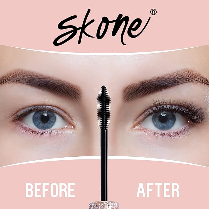 Skone Cosmetics Insanely Intense Luxe Waterproof Lash Bling Mascara - Thickening & Lengthening. Achieve Lash Lift Falsies Quality. Smudge Proof Lashes. Volumizing. Waterproof.
