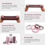 Bessrung 100 Pcs Thick Seamless Hair Ties, Ponytail Holders, Pink, No Damage for Thick Hair, Valentine's Day Christmas Gift