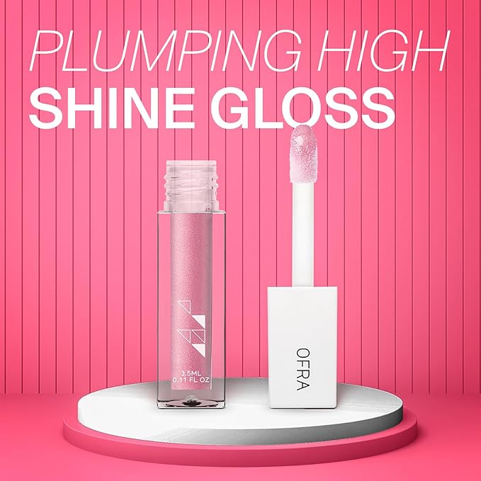 Ofra Lip Lush Thicc - Pink Lip Plumper Gloss - Hydrating, Non Sticky, Ultra Glossy, and Cruelty-Free Plumping Lip Gloss - 3.5ml