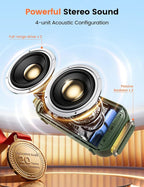 Bluetooth Speaker White Elephant Gifts: Christmas Stocking Stuffers for Men Adults Teens, 30H Playtime, Portable Wireless Speakers, Powerful Bass, Lightshow, Birthday Beach Vacation Essentials, Green