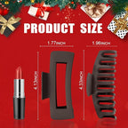 TOCESS Hair Claw Clips for Women - Large 8PK Neutral Matte Jumbo Square Hair Clips for Thick, Thin, Long, Short, Curly Hair Girls, Big Jaw Clip Set for Daily Use(Mocha Brown)