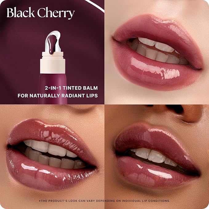 Nature Republic Honey Melting Lip Butter Balm – Moisturizing Tinted Balm with Peptides, for Sheer & Glossy, Smooth & Soft Lips, Stocking Stuffers (BLACK CHERRY)