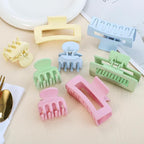 Medium Hair Clips for Women 8 Pcs Small Claw Clips for Thin and Thick Hair 2 Styles Hair Claw Clips Combination Rectangle Banana Jaw Hair Accessories for Women and Girls (Colorful)