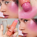 Cool Story 3-in-1 Makeup Set, Highlighter, Blush and Contour Balm Stick, Cream Formula for Face Contouring, Professional Cosmetic Kit (Blush-F04)