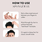 Hanz de Fuko Sponge Wax – Premium Men’s Hair Styling Wax for a Medium Hold, Semi-Matte Finish – Ideal Texture Product for All Hair Types, Especially Thick Hair – 2 oz, Travel Size