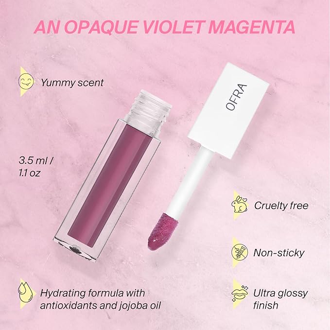 Ofra Lip Gloss - Supernova | Non Sticky, Ultra-Glossy Lip Gloss | Long Lasting Formula for a Smooth, Hydrated Finish | 3.5ml/1.1oz