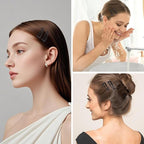 50 Pcs Double Grip Hair Clips Metal Snap Clips Women Barrettes for Hair Making, Salon Supplies(Black)