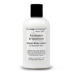 The Soap Exchange Body Lotion - Eucalyptus & Spearmint Scent - Hand Crafted 8 fl oz / 240 ml Natural Artisan Skin Care for Hand, Face, & Body, Moisturize, Hydrate, & Protect. Made in the USA.