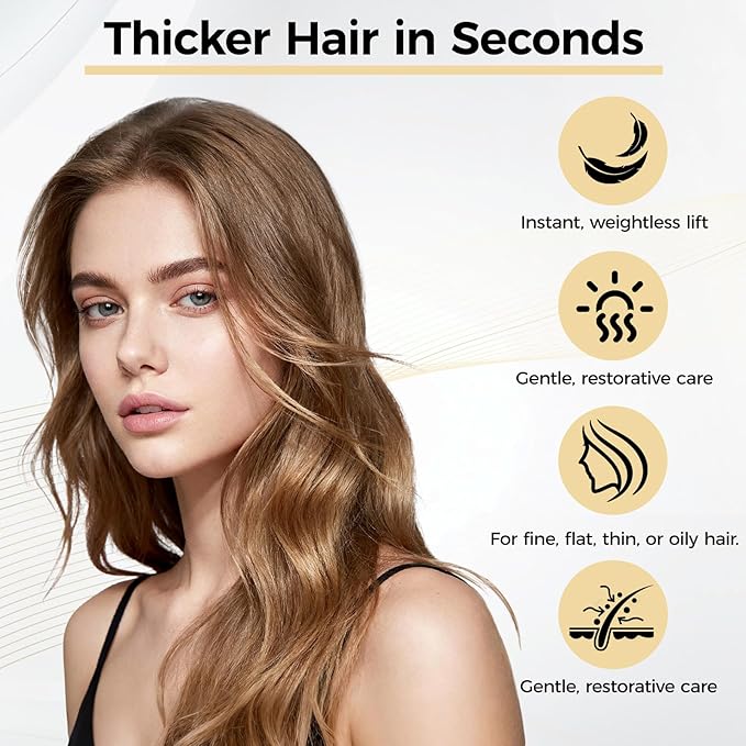 Hair Volumizer Thickening Spray (8.5 oz), Volume Texturizing Spray for Fine Hair Women & Men, Organic Ingredients, Protects, Strengthens & Repairs