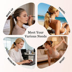 Satin Scrunchies for Women – 8PCS Blush & Brown Silk Hair Ties Set – No Crease, Frizz-Free, Gentle Elastic Hair Bands, Soft & Stylish Everyday Hair Accessories Gifts