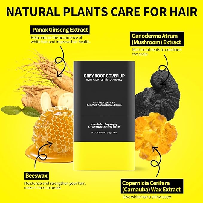 Gowwim Root Touch up Powder, Instantly Gray Hair Cover up Hairline Powder for Women & Men Waterproof and Sweatproof Root Cover Up Long-Lasting for Thinning & Loss Hair (dark brown5, 15g)