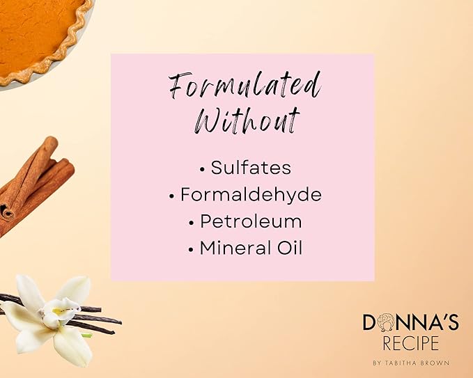 Donna's Recipe by Tabitha Brown – Sweet Potato Pie Extra-Creamy Leave-In Conditioner – Deep Moisture & Curl Definition – Sulfate-Free – 8 oz