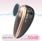 AprElm-E5 Rechargeable Electric Foot Callus Remover with 3-Sizes 120Pcs Sandpapers, Professional 1000RPM Electric Foot File with Organizer, Pedicure Tools Gifts for Women Men (Black-Gold)