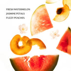 Touchland JUICY ESCAPE Body and Hand Mist Essentials (Lush Tropicale Body & Hair Fragrance Mist, 2 FL. OZ. + Wild Watermelon Hydrating Hand Sanitizer Spray 1FL.OZ.), Travel Size Set