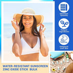 24 Pcs Mini Sunscreen Stick Bulk for Summer Wedding SPF 30 Face Sunscreen Stick Water Resistant Light Skin Tone Sun Block Stick for Thank You Gifts Adults Travel Wedding Party Supplies(Leaf Style)
