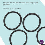Goody Ouchless Hair Elastics, 30 Count Black, No Pull, No Breakage, Tangle-Free Hair Ties for Thick, Curly & Textured Hair, Long-Lasting Ponytail Holders, Great Stocking Stuffer & Gift for Women & Men