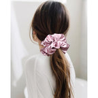 CEELGON Pink Big Satin Scrunchie 6.5 Inches Jumbo Scrunchies Silky Hair Ties Oversized Ponytail Holder for Thick Curly Hair Extra Large Hair Accessories for Women (Pink)