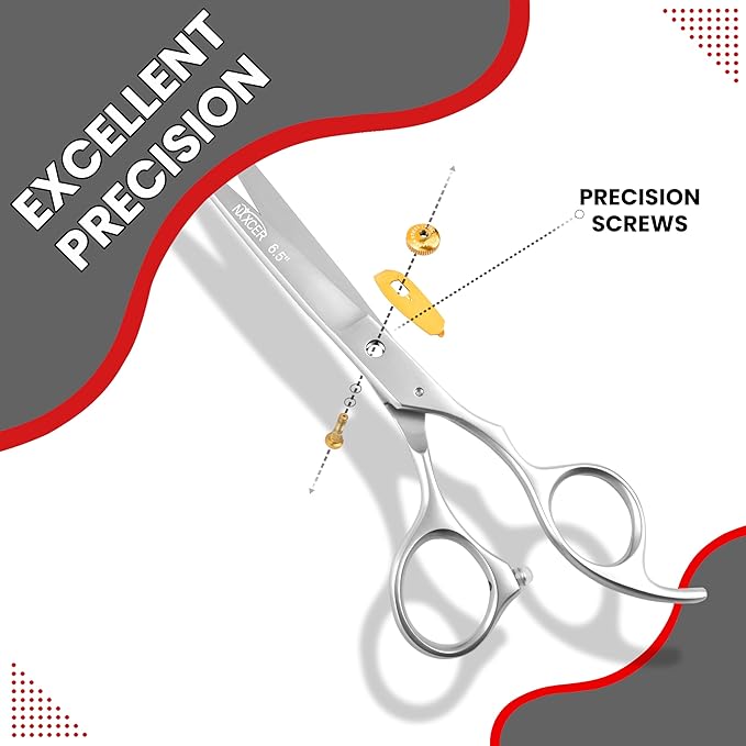 Hair Cutting Scissors -Sharp Razor Edge Blade Hair Shears Series - 6.5" With Fine Adjustment – Stainless Steel Hair Scissors Professional For Men, Women & Babies (Sand)