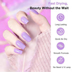 16.5ml Light Purple Nail Polish Large Volume Quick Drying Nail Polish, Fast Drying and Long Lasting Color Nail Art DIY Home Manicure Gift for Women