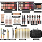All in One Makeup Kit for Women Full Kit,Makeup Set for Women, Includes Eyeshadow Palette/Foundation/lip gloss/Eyeliner/Mascara/makeup Brush,Makeup Gift Set for Christmas & Birthday&Holiday&Everyday.