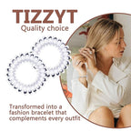 18 Pcs Women Ponytail Braid Hair Elastic No Crease Spiral Hair Ties, Girls Multi-color Waterproof Coil Hair Accessories (Small Hair Ties)