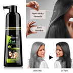 SkinSmart 360® No-Stain Hair Dye Shampoo – Full Gray Coverage for Men & Women, 3-in-1 Color + Cleanse + Condition, Natural Ingredients, Easy No-Mix Formula, 200 mL (Natural Black)