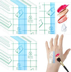 100 Pieces Makeup Hand Palette Single Use Makeup Mixing Palette Professional Makeup Artist Must Haves Disposable Transparent Waterproof Cosmetic Tray Adhesive Tape for Women and Girls