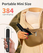 Cordless Flat Iron,Portable Mini Hair Straightener Travel for Bangs,Short Hair, Rechargeable Curling Iron for Touch Ups (Black)