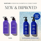 JVN Nurture Hydrating Conditioner, 10 Fl Oz, Detangles & Softens Hair, Moisture and Deeply Nourishing Conditioner, Color Safe Hair Care for Women and Men, Non-Toxic, Silicone and Paraben Free