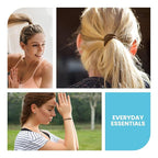 HOYOLS Soft Large Ponytail Holder for Women’s Elastic Hair Ties Hair Bands No Slip No Damage Seamless Scrunchies Headbands 100 Pcs (Sparkling Amber)