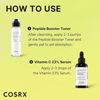 COSRX Vitamin C 23% Peptide Booster Set - Amazon Exclusive - Korean Skin Care Set, Stocking stuffers for women, Vitamin C Serum, Face Serum