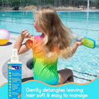 TRISWIM Kids Detangler Leave-In Conditioner Spray 8oz | Pre & Post Swim Hair Care | Helps Prevent Tangles, Dryness & Breakage | Soft, Easy-to-Manage Hair | Gentle Sweet Persimmon Scent