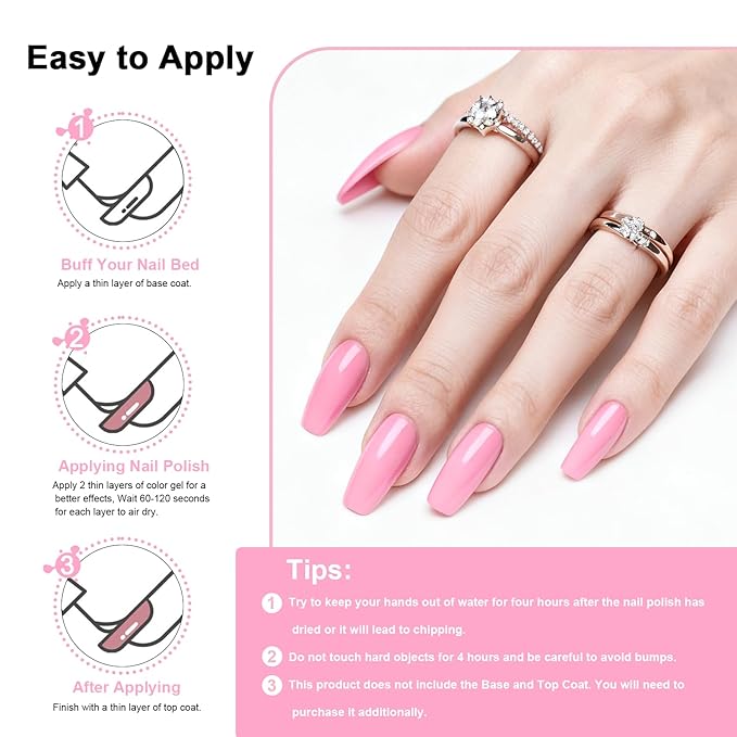16.5ml Baby Pink Nail Polish Large Volume Quick Dry Nail Polish, Long Lasting Shine, Fingernail Toenail Nail Art DIY Home Travel Nail Art Gift