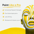 Blue Squid PRO Yellow Face Paint Stick - Waterproof Body Paint for Adults & Kids Eye Black Baseball, Softball - Vegan Hypoallergenic Twist-Up Non-Toxic Makeup Stick for Cosplay, Sports & SFX