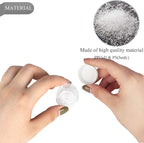 200PCS 5 Gram Sample Containers, 5ml Empty Jars with Lids, Small Cosmetic Containers, Mini Sample Jars with 16PCS Mini Spatulas for Make Up, Oils, Lotion, Powder, Paint, Jewelry, Lip Balms(White Lid)