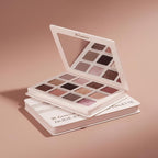 Lamora Nude Eyeshadow Palette - 12 Soft Pink Rose Shadows, Multi-Use Eye Makeup Palette with Matte & Shimmer Finishes, Ultra-Blendable Everyday Neutrals, Long-lasting Wear, Travel Makeup with Mirror