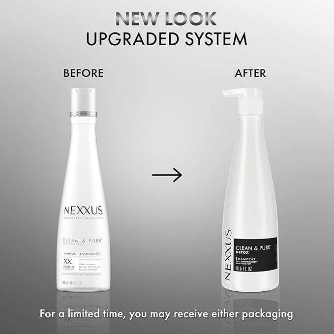 Nexxus Clean and Pure Clarifying Shampoo With ProteinFusion, For Nourished Hair Paraben-Free 13.5 oz