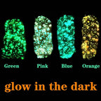 MEICOLY Glow in The Dark Body Face Glitter Gel,Luminous Halloween Sequins Chunky Glitter, Self-Adhesive Neon UV Blacklight Glitter for Body Face Hair Festival Sparkling Body Glitter for Women,Blue