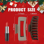 TOCESS 8 Pack Neutral Big Hair Claw Clips for Women Large Claw Clip for Thin Thick Curly Hair 90's Strong Hold 4.33 Inch Nonslip Matte Jumbo Hair Clips