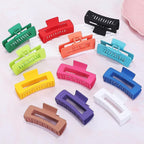 4.1 Inch Jumbo Claw Clips for Thick Hair - 12 Pcs Square Hair Accessories for Women and Girls - Dopamine