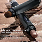 Neutral Eyeshadow Stick Makeup 6PCS Set, Brown Nude Metallic Shimmer Matte Cream Eye Shadow Palette Eyeliner Brightener Pencil Crayon, Halloween Makeup - BROWN CANYON